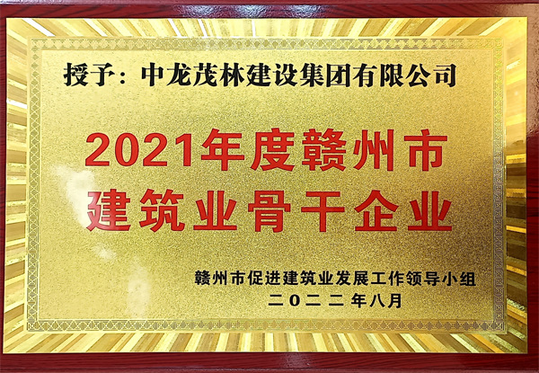2021年度贛州市建筑業(yè)骨干企業(yè)